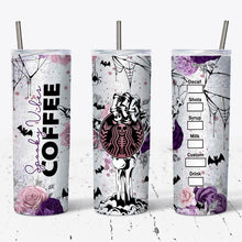 Load image into Gallery viewer, Spooky Vibes Skeleton Hand Coffee Style Tumbler w/ Lid &amp; Straw
