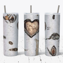 Load image into Gallery viewer, Customizable Tree Love Message Tumbler w/ Lid &amp; Straw
