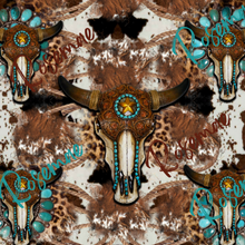 Load image into Gallery viewer, Cow Skull, Turquoise Country Style Tumbler w/ Lid &amp; Straw
