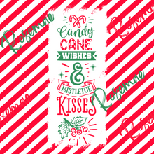 Load image into Gallery viewer, Candy Cane Wishes &amp; Mistletoe Kisses Style Tumbler w/ Lid &amp; Straw
