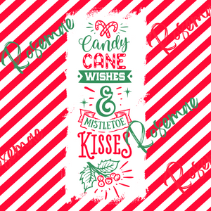 Candy Cane Wishes & Mistletoe Kisses Style Tumbler w/ Lid & Straw