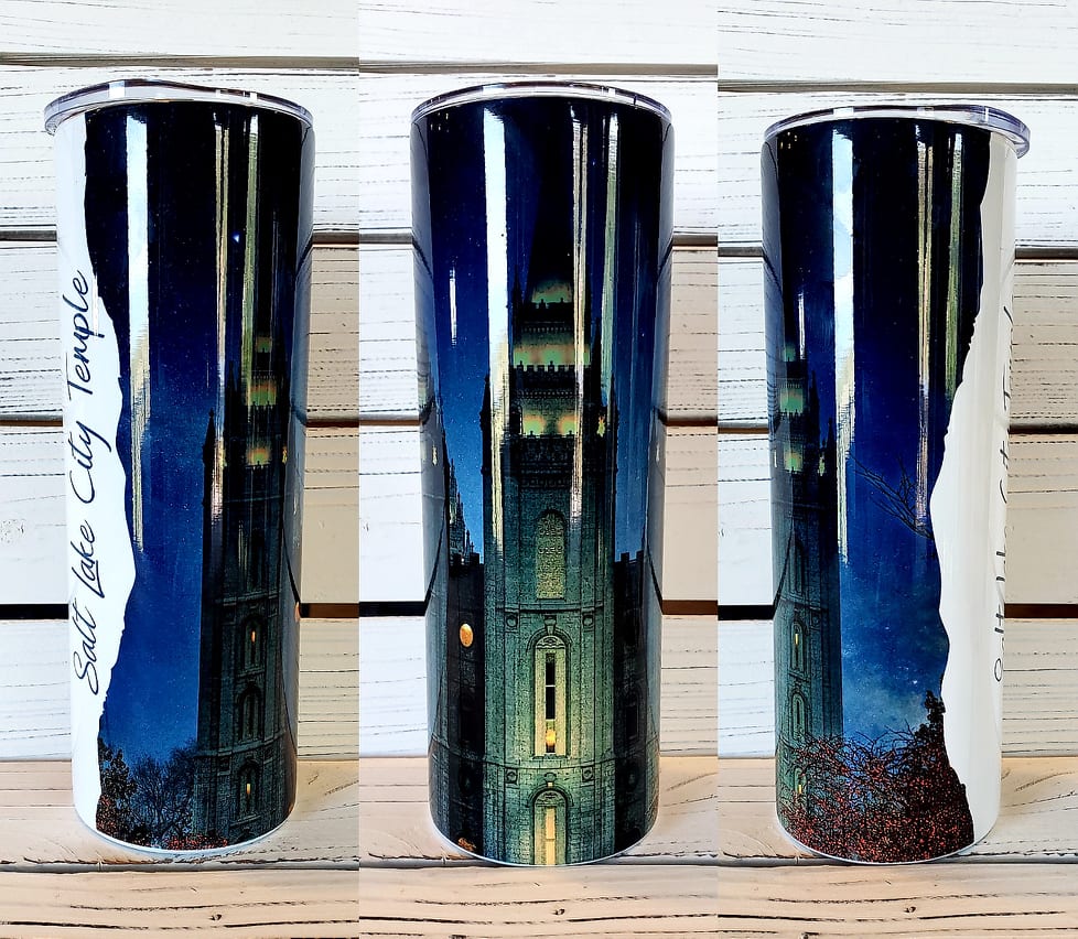 Salt Lake City Temple 20oz Tumbler w/ Lid & Straw